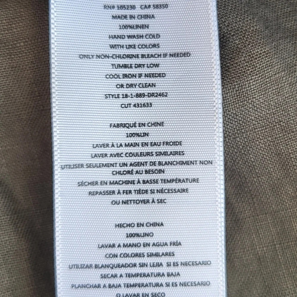 Joie Linen Mini Dress Womens Small Lagenlook Minimalist Beachy Ruffle Neutral - Picture 6 of 7